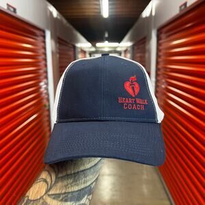 Heart Walk Trucker Hat Navy White Mesh Snapback